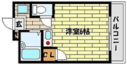 Crescendo2 1Kの間取図画像