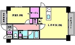 シュロスフォン甲南 1LDKの間取図画像