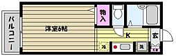 ドルフ御影 1Kの間取図画像