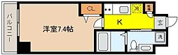 KTGレジデンス芦屋西 1Kの間取図画像