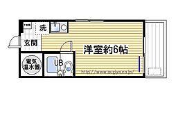 巣鴨陽光ハイツ ワンルームの間取図画像