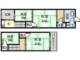 一津屋貸家 2 ｜ 大阪府松原市一津屋４丁目（賃貸一戸建4K・2階・45.00㎡） その2