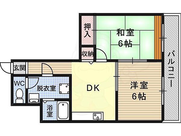 エポアール西浦 ｜大阪府羽曳野市西浦(賃貸マンション2DK・3階・40.00㎡)の写真 その2