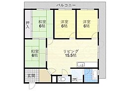 新栄プロパティー軽里 4LDKの間取図画像