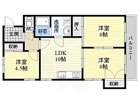 パークロイヤル宮山  ｜ 大阪府藤井寺市野中２丁目（賃貸マンション3LDK・2階・57.00㎡） その2