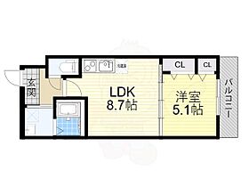 大阪府柏原市法善寺１丁目15番20号（賃貸アパート1LDK・2階・34.20㎡） その2