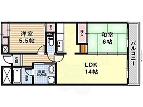 メゾン・ドゥ・ボヌール  ｜ 大阪府柏原市玉手町（賃貸マンション2LDK・2階・56.48㎡） その2