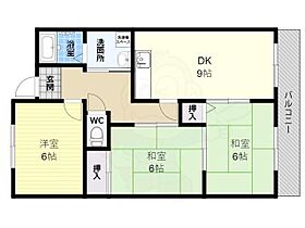 グランパリス国分  ｜ 大阪府柏原市国分市場２丁目（賃貸マンション3LDK・4階・65.00㎡） その2