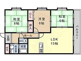 新栄プロパティー藤ヶ丘  ｜ 大阪府藤井寺市藤ケ丘３丁目（賃貸マンション3LDK・2階・75.00㎡） その2