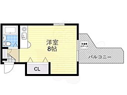 アメージングエステート ワンルームの間取図画像