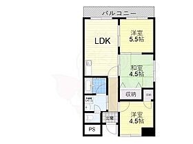 大阪府柏原市大県２丁目（賃貸マンション3LDK・6階・53.40㎡） その2