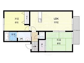 大阪府八尾市恩智中町２丁目（賃貸アパート2LDK・2階・51.50㎡） その2