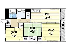 大阪府藤井寺市春日丘２丁目16番21号（賃貸マンション3LDK・2階・68.94㎡） その2