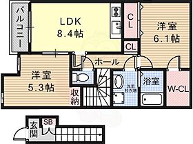 メゾン・ド・ルミエール  ｜ 大阪府羽曳野市野々上３丁目（賃貸アパート2LDK・2階・51.90㎡） その2