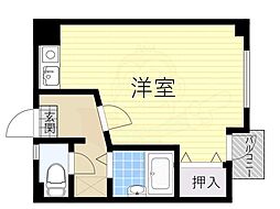 ゴールドハイツ ワンルームの間取図画像