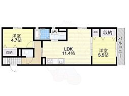 クリエオーレ田辺 2階