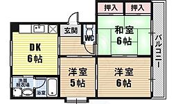 グランジュール西澤 3DKの間取図画像