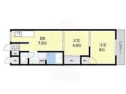 グランドハイツヤマダ 2DKの間取図画像