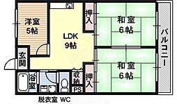 コーポ半田 3LDKの間取図画像