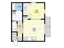 Lavie libre-K 3階1LDKの間取り
