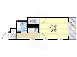 ハイツ藤井寺 1Kの間取図画像