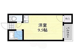 ライズワン富田林レジデンス2 ワンルームの間取図画像