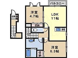 コマツローズスクエアーカサ・オリーブ 2階