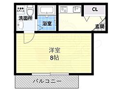 メゾンドソレイユ ワンルームの間取図画像