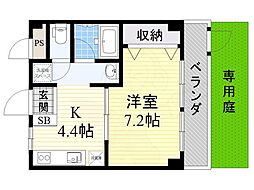 N・Sハイム 1DKの間取図画像