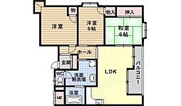 グランデ松原 3LDKの間取図画像