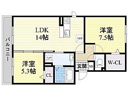 パルコートリバーサイド 2階/-