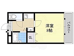 プロスパーハイツ古市 1Kの間取図画像