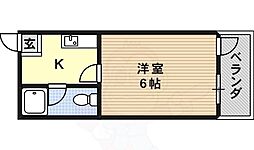DH第2ビル 1Kの間取図画像