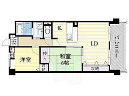 タウンコート咲佳映 2LDKの間取図画像