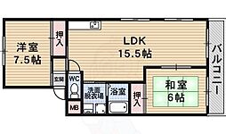 ビィラソレイユ 2LDKの間取図画像