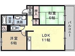ファミーユメゾン 2LDKの間取図画像