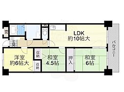 レジデンス佃 3LDKの間取図画像