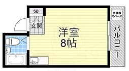 喜志マンション ワンルームの間取図画像