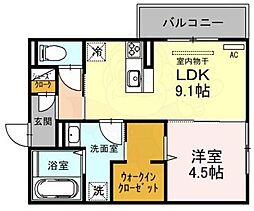 メゾンカリネ 1LDKの間取図画像