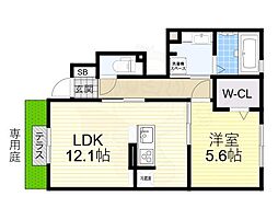 ルミエール東太子 1階/-