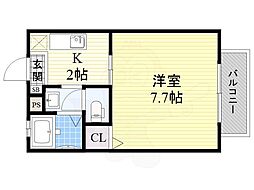 ヴィラ・ソレイユA棟 2階/-