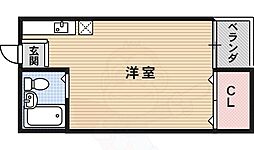 フォンタルサウス ワンルームの間取図画像