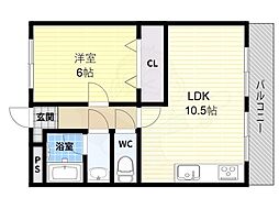 ステラマリス伸和 2DKの間取図画像