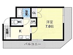 北本町プラザ2 1Kの間取図画像