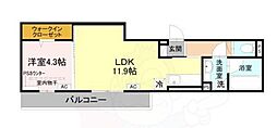 ドエルエミネンス達 1LDKの間取図画像
