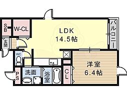 ベルグランデ 1LDKの間取図画像