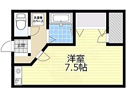 ゴールドハイツ ワンルームの間取図画像