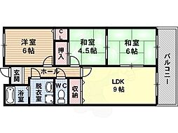 エムテック藤井寺 3LDKの間取図画像