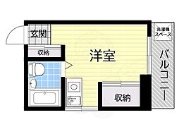 国分本町マンション ワンルームの間取図画像