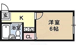 コンフォート本町 1Kの間取図画像
